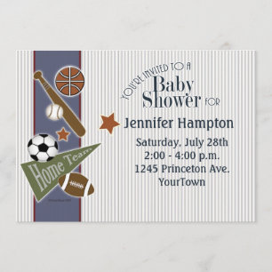 Invitación Deportes Baby Shower
