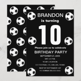 Invitación Deportes de los chicos negros de la fiesta de cump