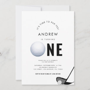 Invitación Deportes simples Par-Tee Golf Primer Fiesta de cum