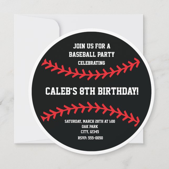 Invitación deportiva del partido de cumpleaños del (Anverso)