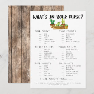 Invitación Depósito de juego de ducha de novia de cactus ruso