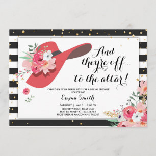 Invitación Derby Bridal Shower Invitó a llevar un caballo Gor