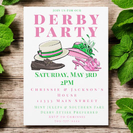 Invitación Derby Fiesta Fancy Gorras zapatillas de adormidera