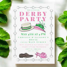 Invitación Derby Fiesta Gorra Shoes Moda Preppy