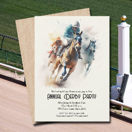 Invitación Derby Horse y el Fiesta de jockey