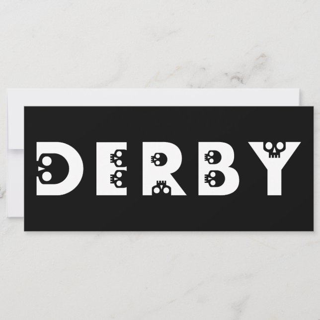 Invitación derby skullphabet (Anverso)