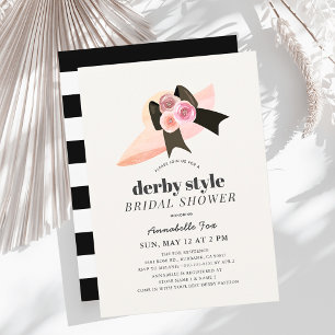 Invitación Derby Style Gran Gorra Rosa ducha de novia