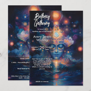 Invitación Deriva Celestial Diseño Visionario