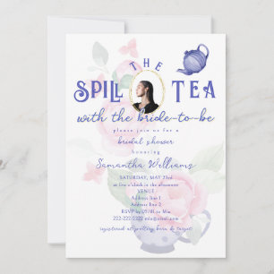 Invitación Derrama el Té con la Despedida de Soltera