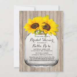 Invitación Derramamiento de la ducha de la novia de girasol d