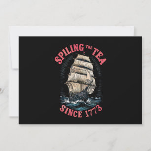 Invitación Derramando El Té Desde 1773 4 de Julio