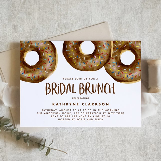 Invitación Derrame de chocolate acuático brunch de novia (Subido por el creador)
