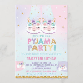 Invitación Derrame de la fiesta de cumpleaños de Cute Llama P