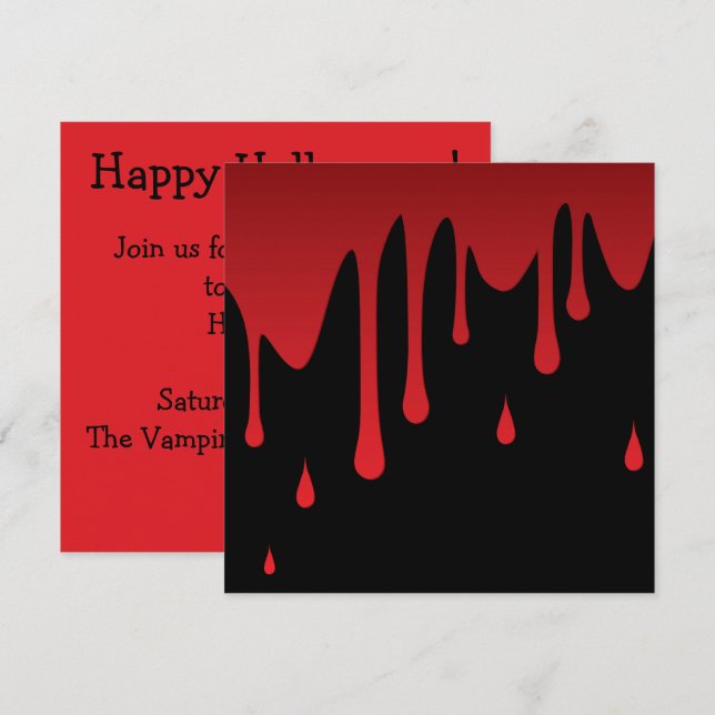 Invitación Derrame de sangre (Anverso / Reverso)