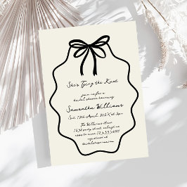 Invitación Derrame la mano está atando la ducha nupcial