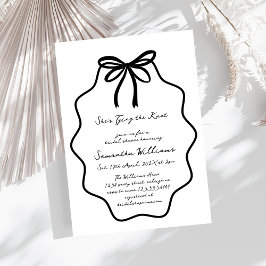 Invitación Derrame la mano está atando la ducha nupcial