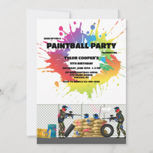 Invitación Desafío de Paintball