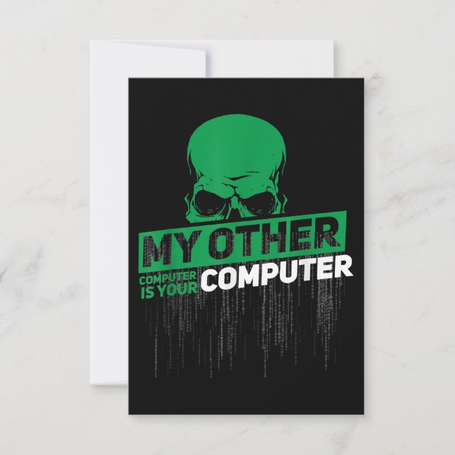 Invitación Desarrollador de ingeniería de sistemas Hacker Ner (Anverso)