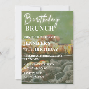 Invitación Desayuno Almuerzo Bbq Patio Cumpleaños 79
