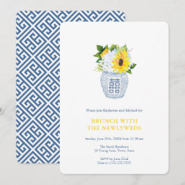 Invitación Desayuno almuerzo con recién casados, fiesta de de