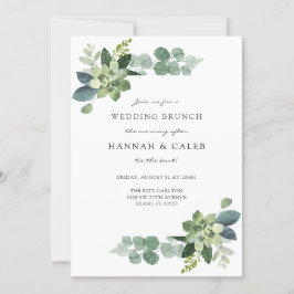 Invitación Desayuno-almuerzo de boda con eucalipto
