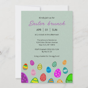 Invitación Desayuno almuerzo de Pascua