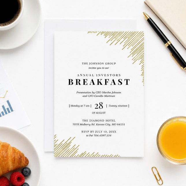 Invitación Desayuno anual de inversores de negocios (Subido por el creador)