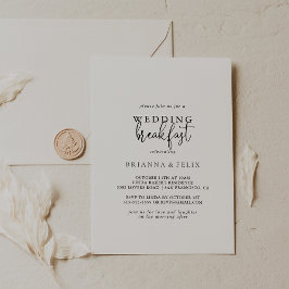 Invitación Desayuno Boda con guión elegante
