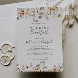 Invitación Desayuno Boda de Flor Silvestre Autumshine