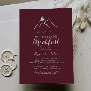 Invitación Desayuno Boda de la Montaña Blanca de Borgoña