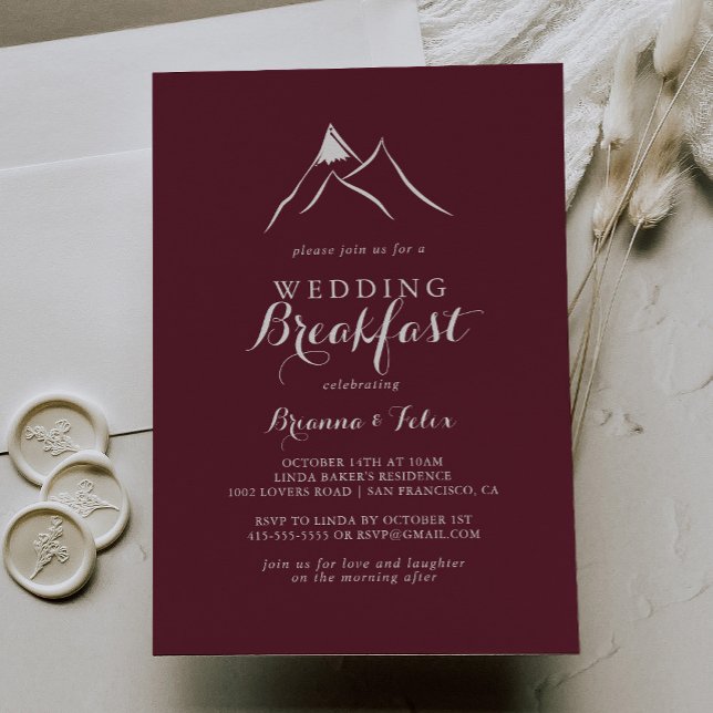 Invitación Desayuno Boda de la Montaña Blanca de Borgoña (Subido por el creador)
