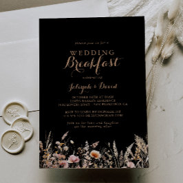 Invitación Desayuno Boda Floral Fall Meadow Wild Floral