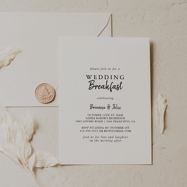 Invitación Desayuno Boda moderno (Subido por el creador)