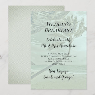 Invitación Desayuno Boda Tropical Desayuno recién despedido