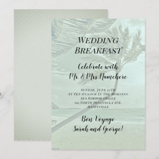 Invitación Desayuno Boda Tropical Desayuno recién despedido