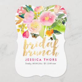 Invitación Desayuno Bridal Floral Acuarela de PixDezines