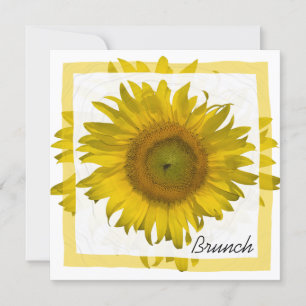 Invitación Desayuno Brunch Amarillo Girasol Después de la Bod