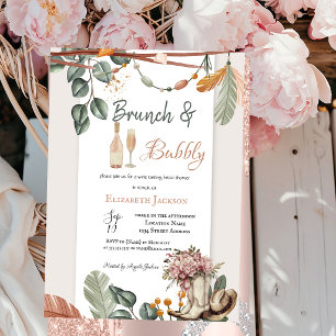 Invitación Desayuno Brunch Boho Occidental & Bridal Shower Bu