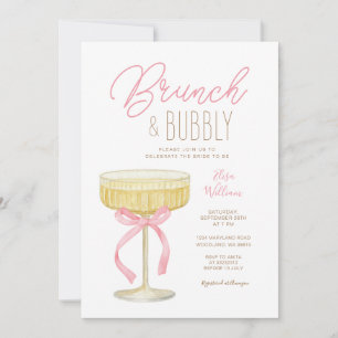 Invitación Desayuno Brunch con Champán Rosado y Duche de Novi