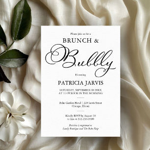 Invitación Desayuno Brunch con Letra Elegante y Despedida de