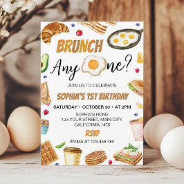 Invitación Desayuno Brunch Cualquiera Primer cumpleaños