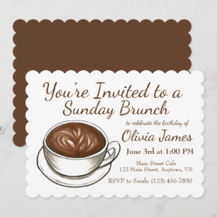 Invitación Desayuno Brunch Cumpleaños Boda Novia Regalo Ducha