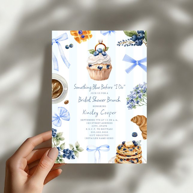 Invitación Desayuno Brunch de Boda de Azul de Arándano (Subido por el creador)