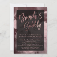 Desayuno Brunch de Champagne en Rosa Dorado y Letr