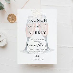 Invitación Desayuno Brunch de Champán y Brindis de Despedida 