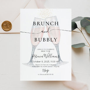 Invitación Desayuno Brunch de Champán y Brindis de Despedida
