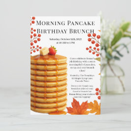 Invitación Desayuno Brunch de Cumpleaños con Panqueques Mañan
