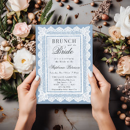 Invitación Desayuno Brunch de Despedida de Soltera con Encaje