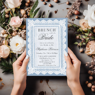 Invitación Desayuno Brunch de Despedida de Soltera con Encaje