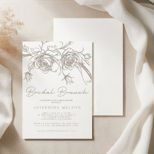 Invitación Desayuno Brunch de Despedida de Soltera Vintage Se